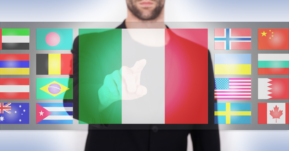 hand pushing on a touch screen interface