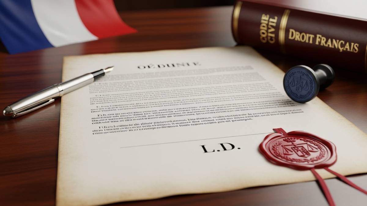 Document de traduction assermentée en France avec sceau officiel et signature d'expert judiciaire.